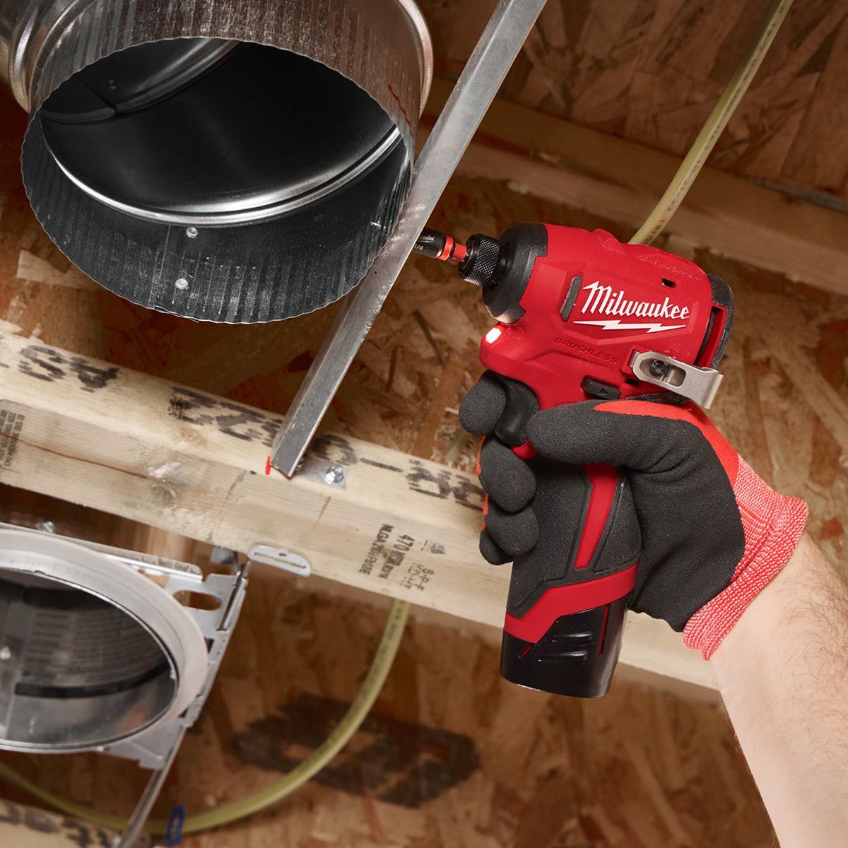 Milwaukee M12BLIDRC-0 12V Brushless Compact Impact Driver with 1 x 4.0Ah Battery & Charger