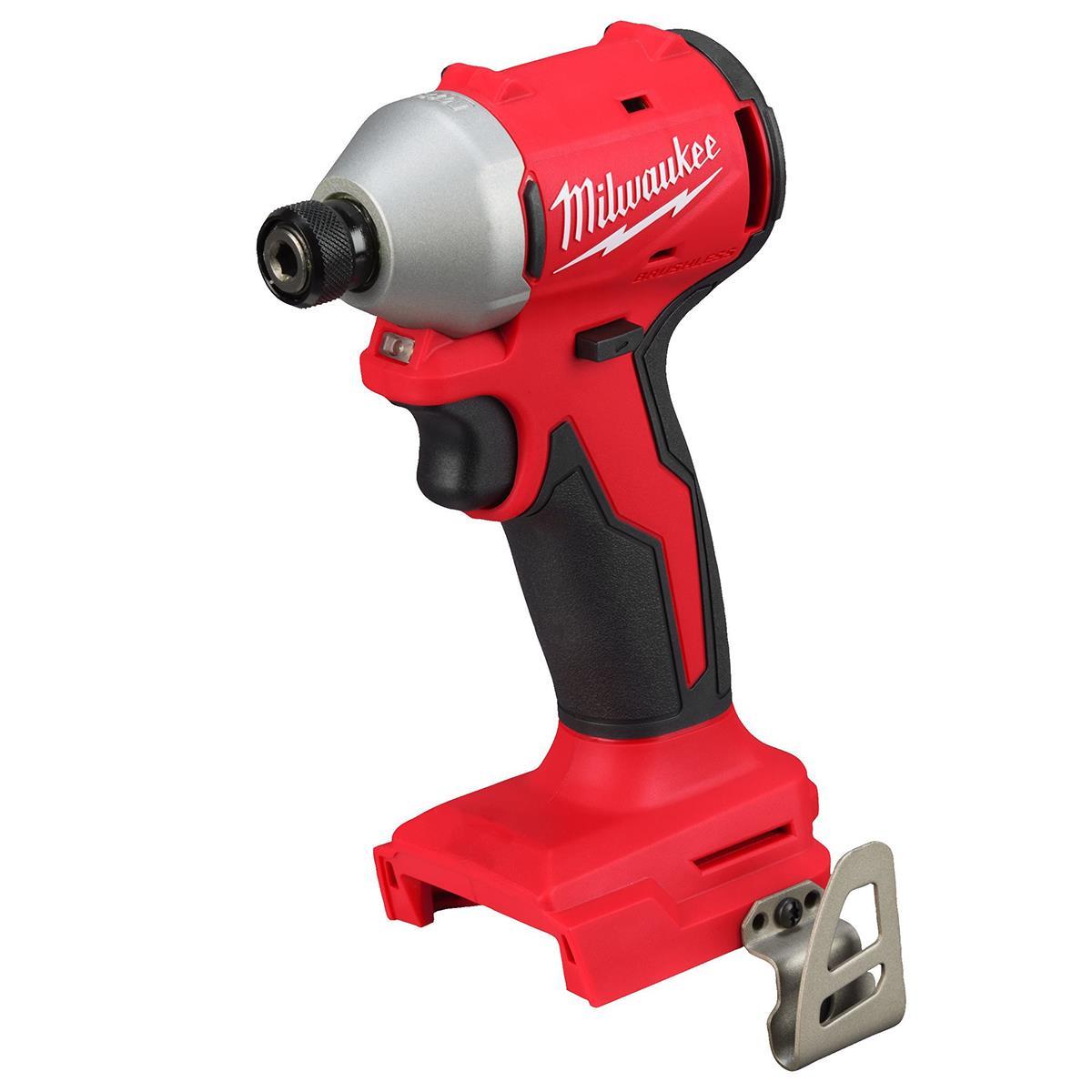 Milwaukee M18BLIDRC-0 18V Brushless 1/4" Impact Driver  with 1 x 5.0Ah Battery Charger & Empty Tool Box